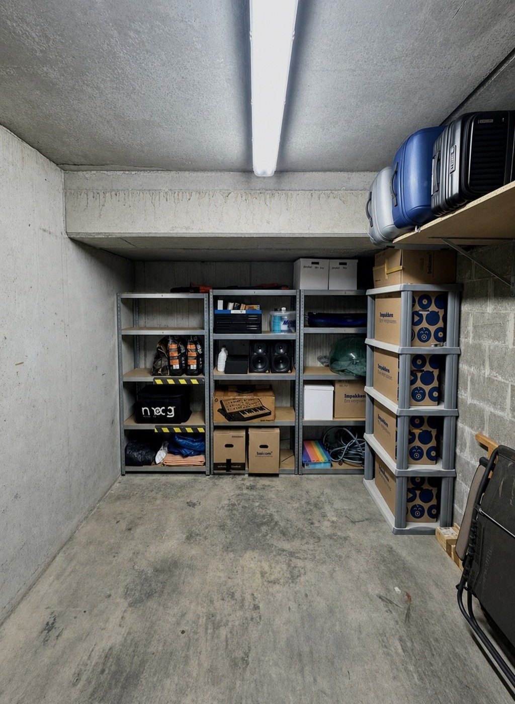 Binnenkant van de garagebox